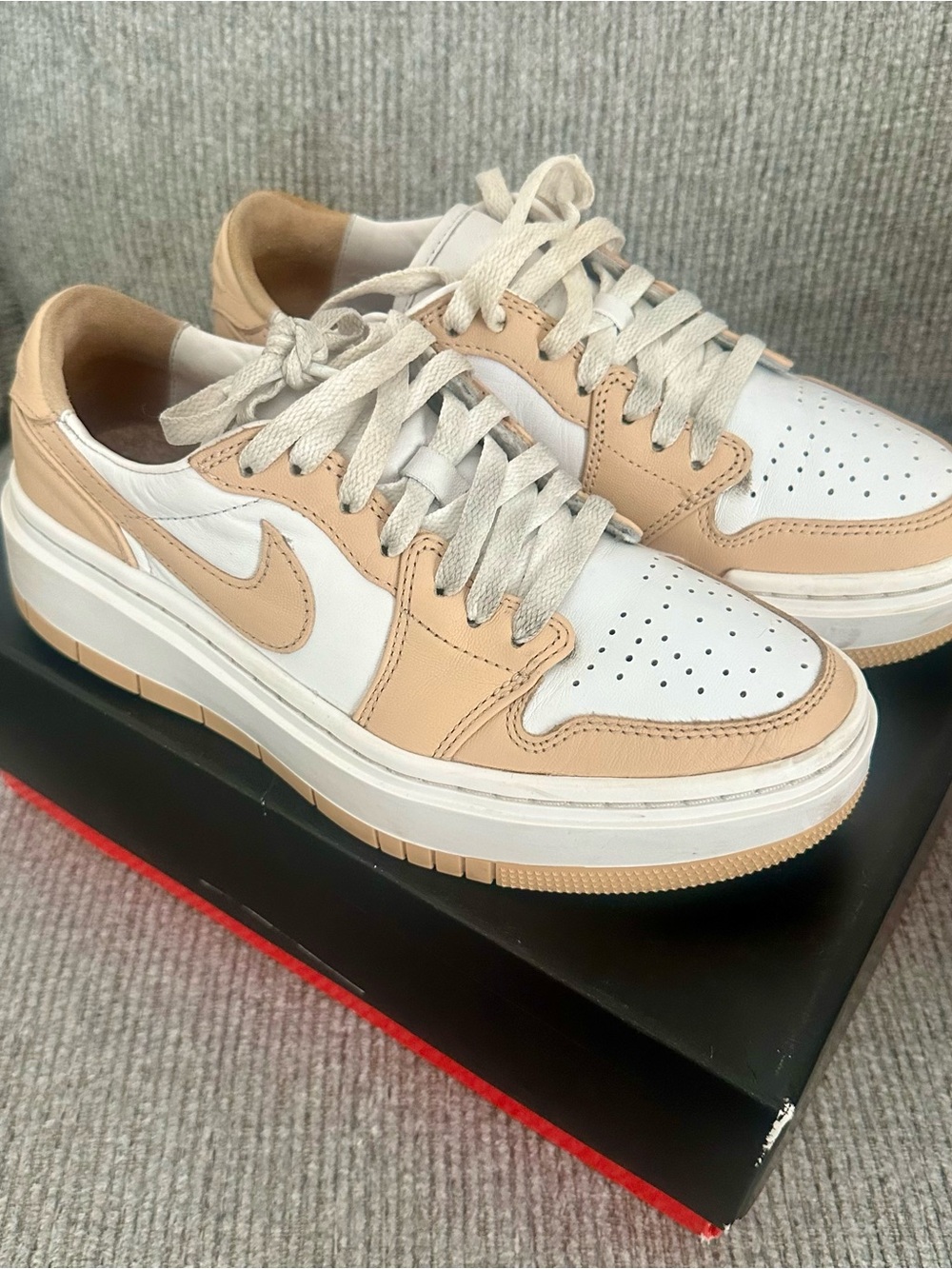 nike air jordan 1 low elevate white onyx beige platform sneakers